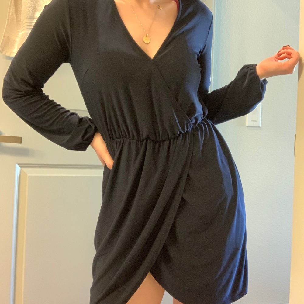 Forever 21 Navy Blue Wrap Dress